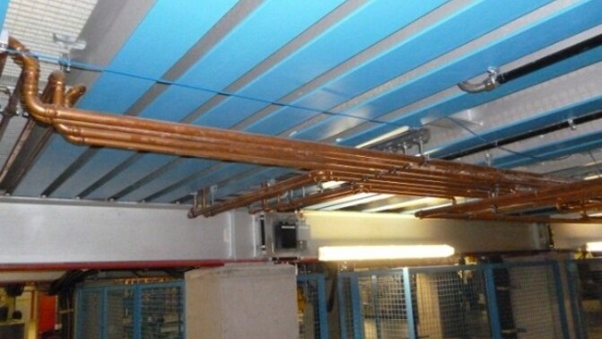 Sensor Fiber Installed Along the Glass Production Line Route 2