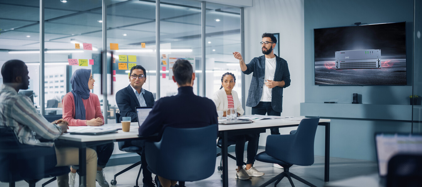 Team presenting on AP Sensing DAS distributed acoustic sensing solutions Team presenting on AP Sensing DAS distributed acoustic sensing solutions