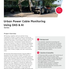 Case Study: Urban Power Cable Monitoring in Serbia Case Study: Urban Power Cable Monitoring in Serbia