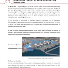 Case Study: Fukushima Frozen Ground Monitoring Japan Case Study: Fukushima Frozen Ground Monitoring Japan