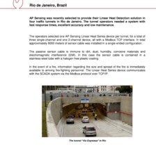 Case Study: Fire Detection in Traffic Tunnel in Rio de Janeiro Case Study: Fire Detection in Traffic Tunnel in Rio de Janeiro
