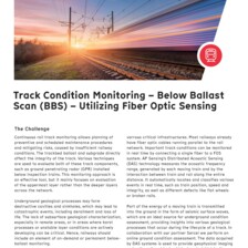 Flyer: Track Condition Monitoring - Below Ballast Scan (BBS) Flyer: Track Condition Monitoring - Below Ballast Scan (BBS)