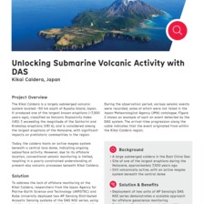 Case Study: Unlocking Submarine Volcanic Activity with DAS