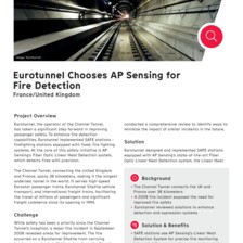 Case Study: Eurotunnel Chooses AP Sensing for Fire Detection Case Study: Eurotunnel Chooses AP Sensing for Fire Detection