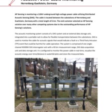 Case Study: Acoustic Power Cable Monitoring