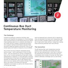 Flyer: Bus Duct Temperature Monitoring Flyer: Bus Duct Temperature Monitoring