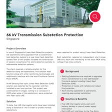 Case Study: 66kV Transmission Substation Protection in Singapore Case Study: 66kV Transmission Substation Protection in Singapore