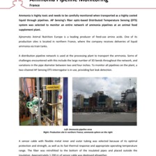 Case Study: Ammonia Pipeline Monitoring in France Case Study: Ammonia Pipeline Monitoring in France