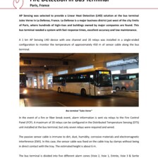 Case Study: Fire Detection in Bus Terminal in Paris Case Study: Fire Detection in Bus Terminal in Paris