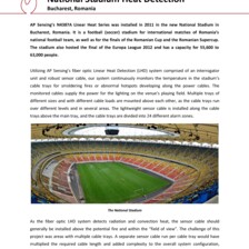 Case Study: Heat Detection in Bucharest's National Stadium in Romania Case Study: Heat Detection in Bucharest's National Stadium in Romania