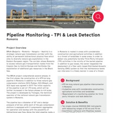 Case Study: Pipeline Monitoring - TPI & Leak Detection Case Study: Pipeline Monitoring - TPI & Leak Detection
