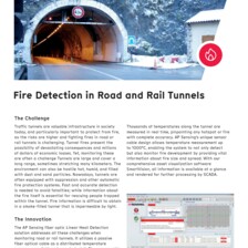 Flyer: Fire Detection in Road & Rail Tunnels Flyer: Fire Detection in Road & Rail Tunnels