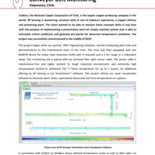 Case Study: Conveyor Belt Monitoring in Copper Mine in Chile Case Study: Conveyor Belt Monitoring in Copper Mine in Chile