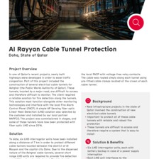 Case Study: Al Rayyan Cable Tunnel Protection Case Study: Al Rayyan Cable Tunnel Protection