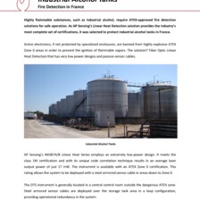 Case Study: ATEX Approved Heat Detecion at Alcohol Tanks in France Case Study: ATEX Approved Heat Detecion at Alcohol Tanks in France