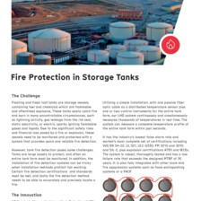 Flyer: Fire Detection in Storage Tanks Flyer: Fire Detection in Storage Tanks