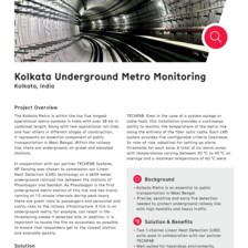 Case Study: Underground Metro Monitoring in Kolkata Case Study: Underground Metro Monitoring in Kolkata