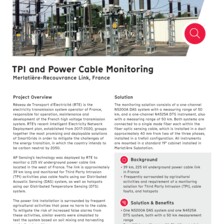 Case Study: TPI & Power Cable Monitoring in France Case Study: TPI & Power Cable Monitoring in France