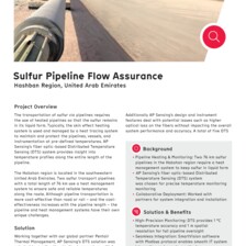 Case Study: Sulfur Pipeline Flow Assurance Case Study: Sulfur Pipeline Flow Assurance