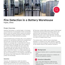 Case Study: Fire Detection in a Battery Warehouse
