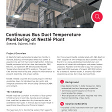 Case Study: Continuous Bus Duct Temperature Monitoring at Nestl&eacute; Plant