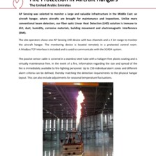 Case Study: Fire Protection in Aircraft Hangars in the United Arabic Emirates Case Study: Fire Protection in Aircraft Hangars in the United Arabic Emirates