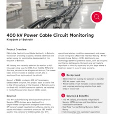 Case Study: 400 kV Power Cable Circuit Monitoring in Bahrain Case Study: 400 kV Power Cable Circuit Monitoring in Bahrain