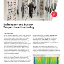 Flyer: Switchgear & Busbar Temperature Monitoring Flyer: Switchgear & Busbar Temperature Monitoring