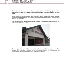 Case Study: Fire Detection in India's Longest Rail Tunnel, India Case Study: Fire Detection in India's Longest Rail Tunnel, India