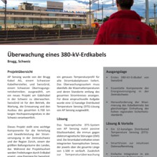 Case Study: 380kV Underground Power Line Monitoring in Brugg, Switzerland (DE) Case Study: 380kV Underground Power Line Monitoring in Brugg, Switzerland (DE)