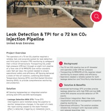 Case Study: Leak Detection & TPI for CO2 Injection Pipeline in UAE Case Study: Leak Detection & TPI for CO2 Injection Pipeline in UAE