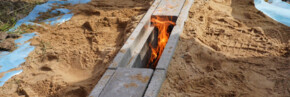 Monitoring fire along buried infrastructure using AP Sensing's distributed fiber optic sensing systems