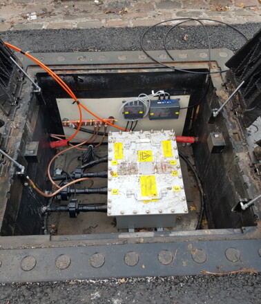 AP Sensing fiber optic monitoring system deployed for critical power cable asset surveillance AP Sensing fiber optic monitoring system deployed for critical power cable asset surveillance