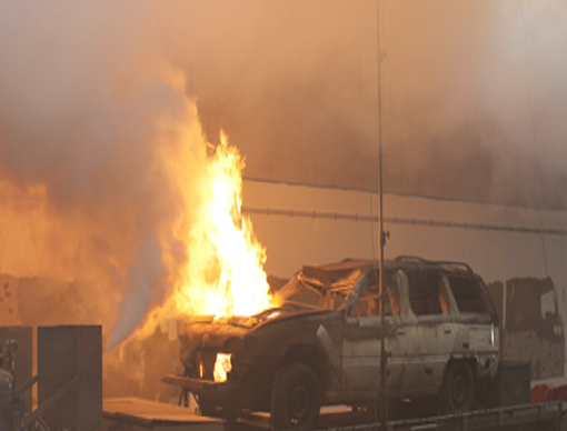 AP Sensing DTS detects and monitors car fires, ensuring critical safety infrastructure protection