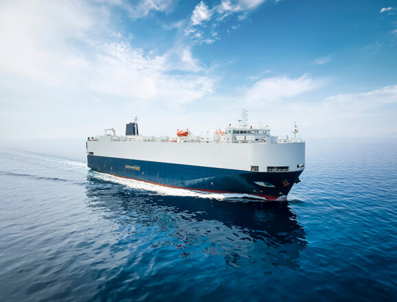 RoRo ship at sea