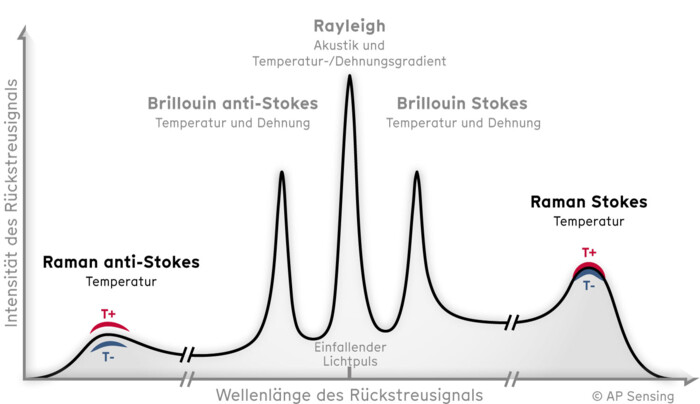 Raman-Rückstreuspektrum (DTS und LHD)