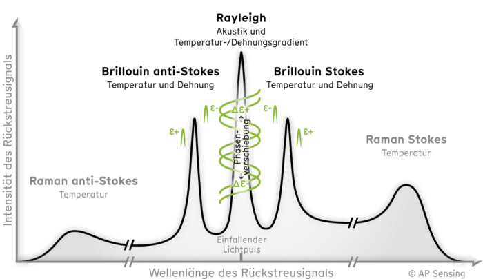 Brillouin- und Rayleigh-Rückstreuspektrum (DSS und DAS)