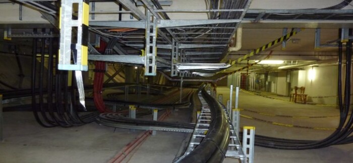 Figure 2: Trefoil configuration in the substation Infrastructure cables on trays, monitored with AP Sensing Distributed Fibre Optic Sensing