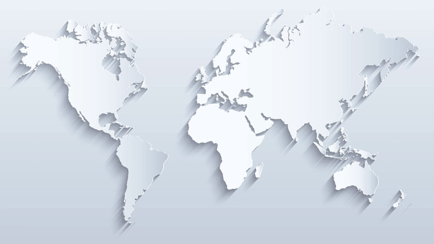 World map symbolizing global infrastructure monitoring solutions with AP Sensing's fiber optic sensing World map symbolizing global infrastructure monitoring solutions with AP Sensing's fiber optic sensing